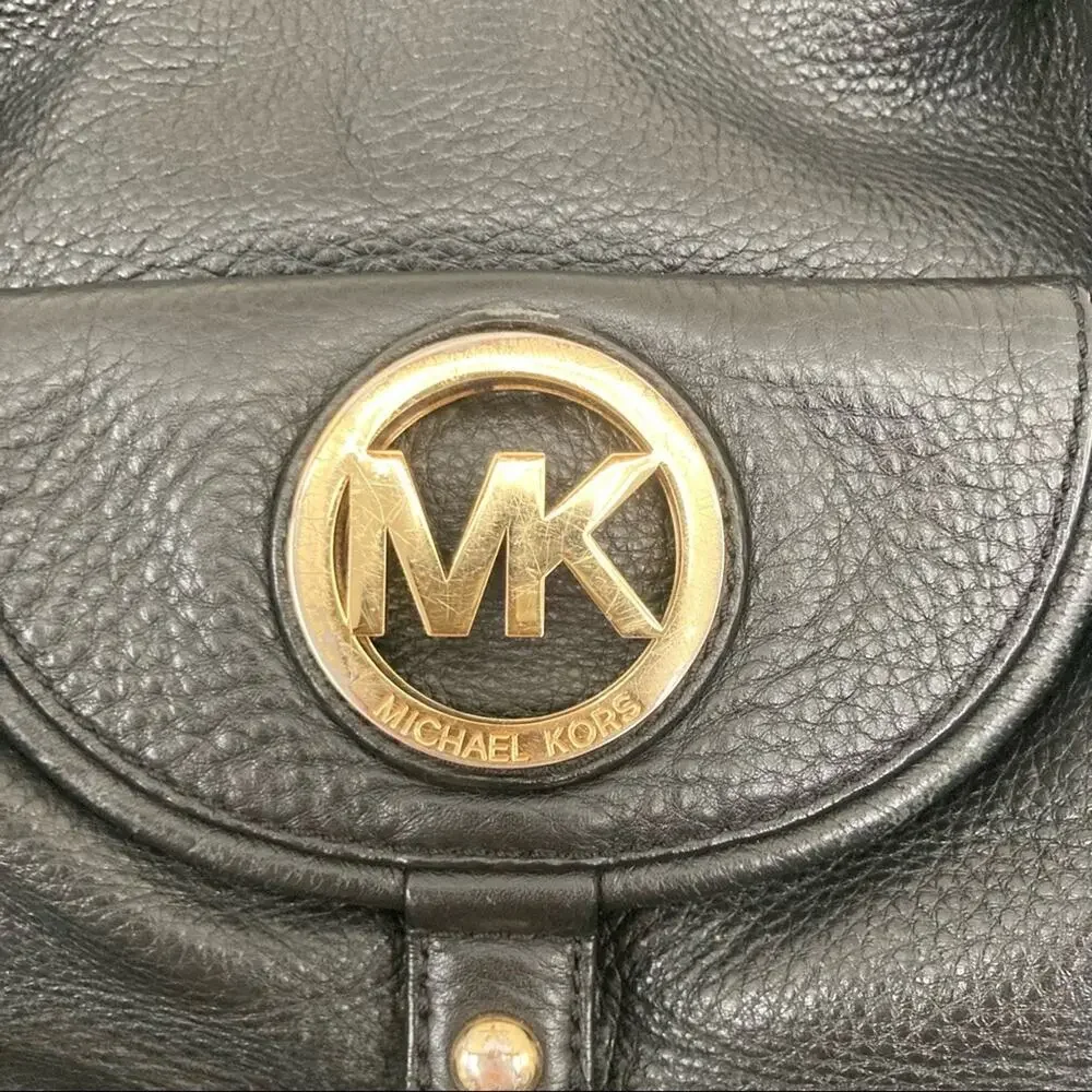 Michael Kors Black Leather Shoulder Bag